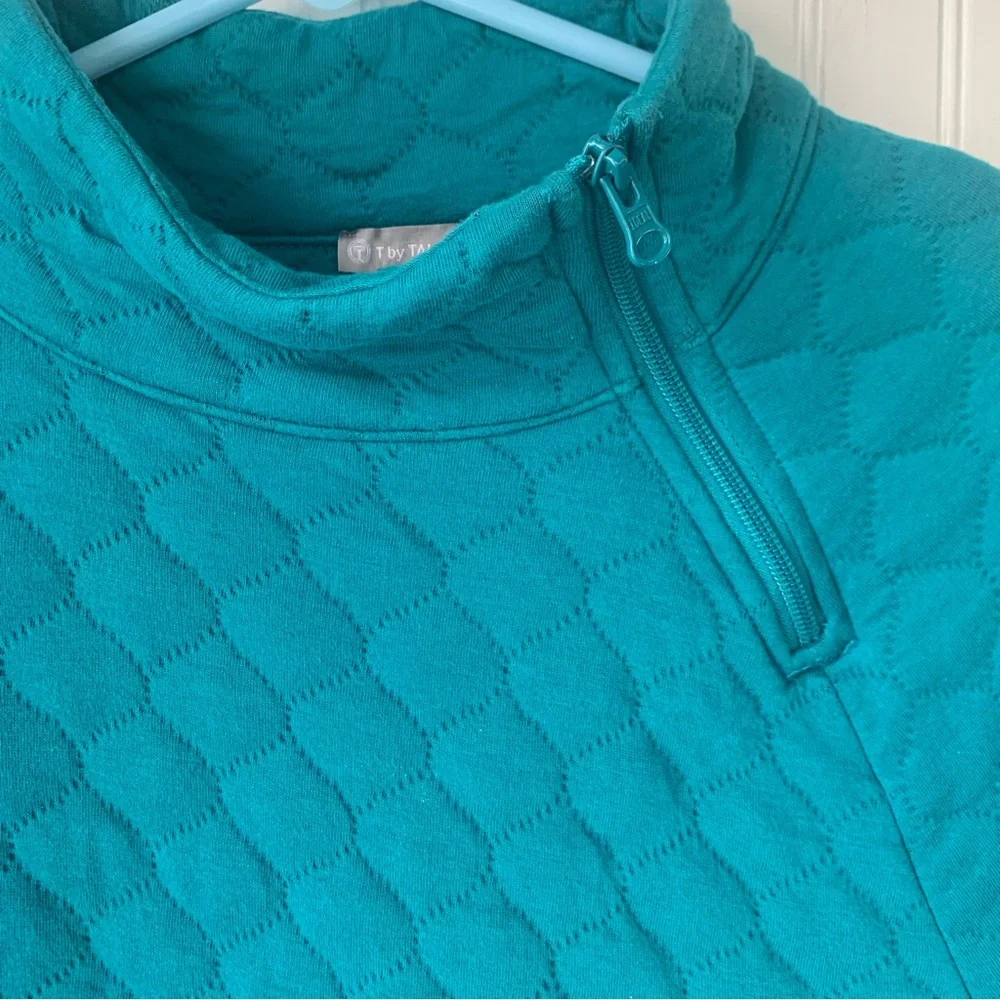 Talbots Turquoise Quilted Top (Large Petite) - Picture 4 of 9